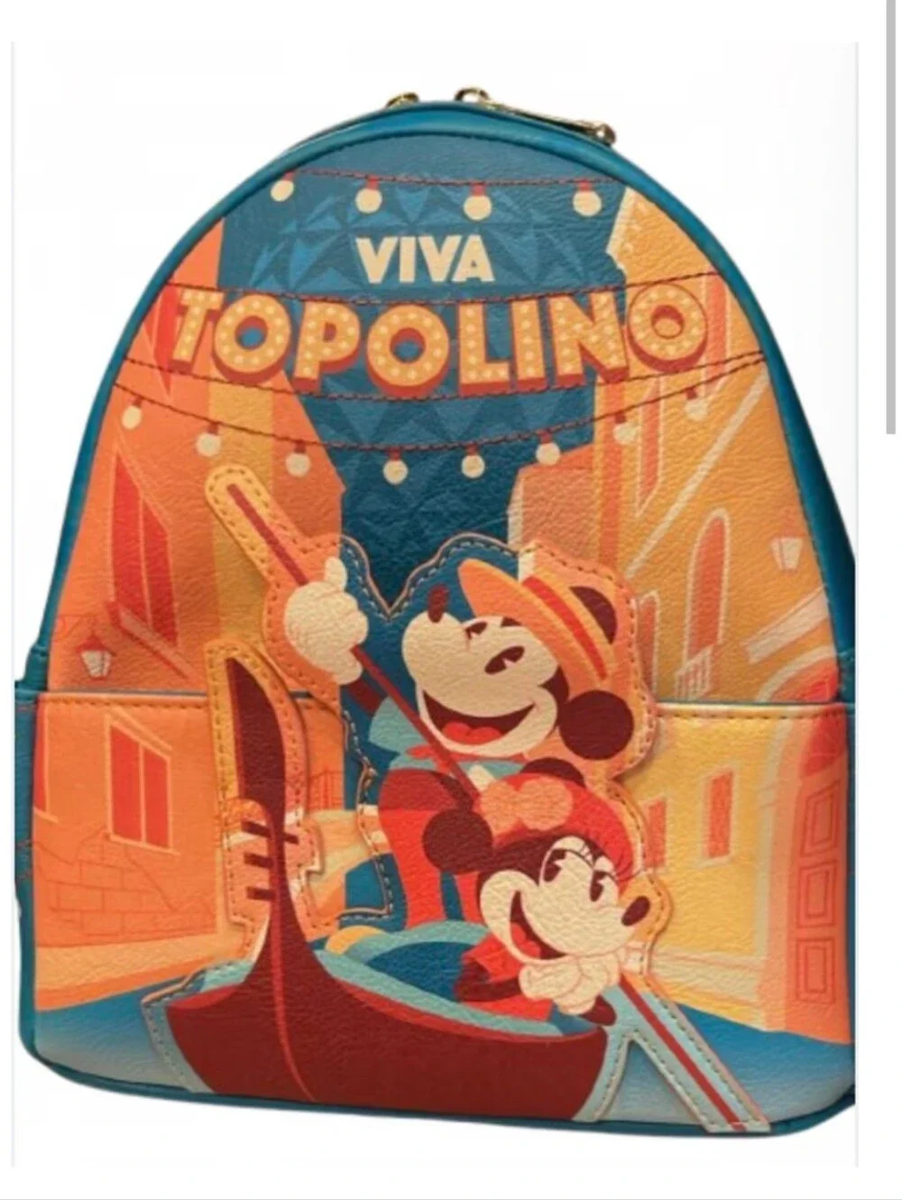 New Loungefly Disney EPCOT Italy Viva Topolino Mickey Minnie Mouse Mini Backpack